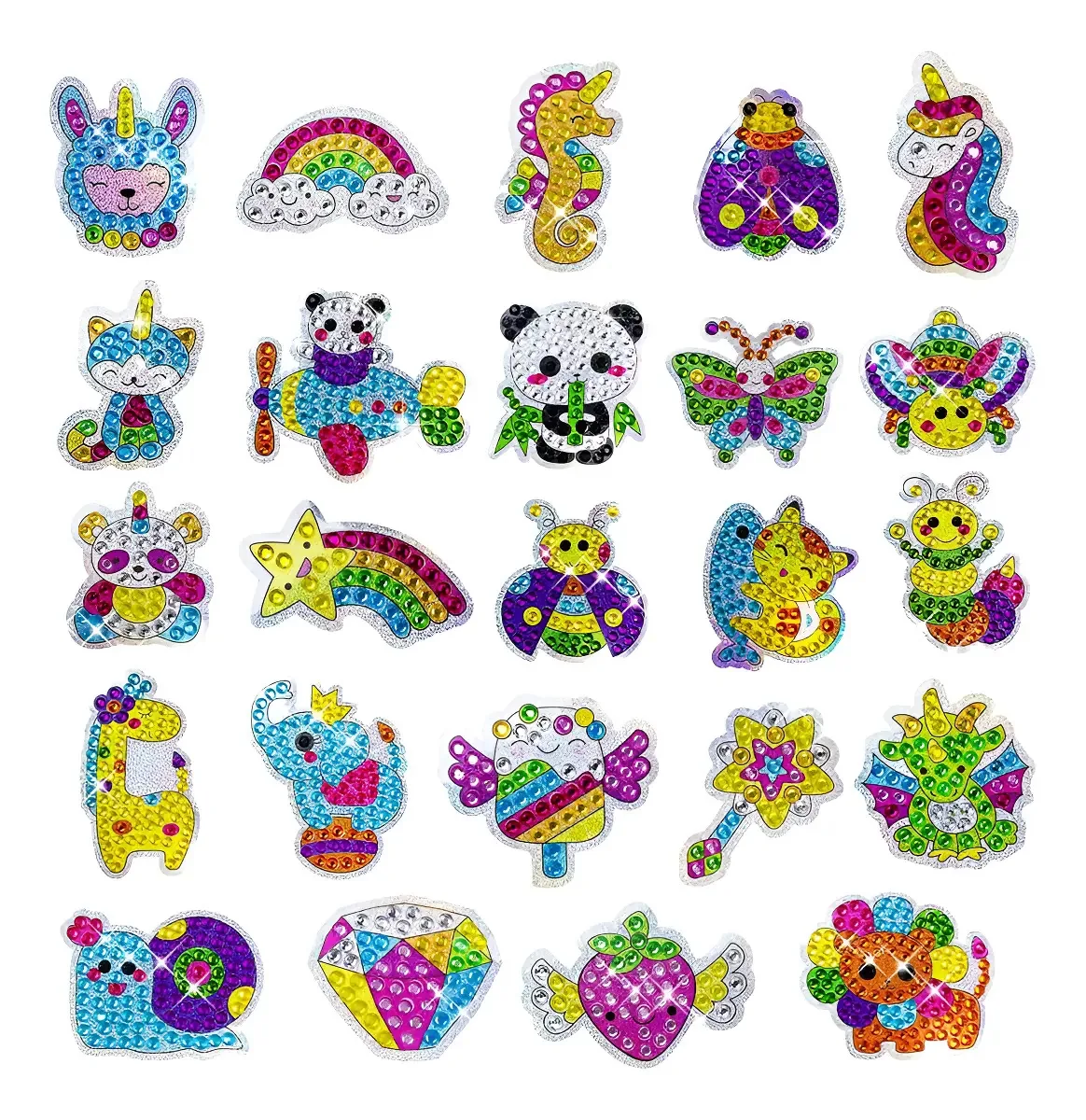 Kit Adesivos De Pintura Com Diamantes Para Crianças Infantil