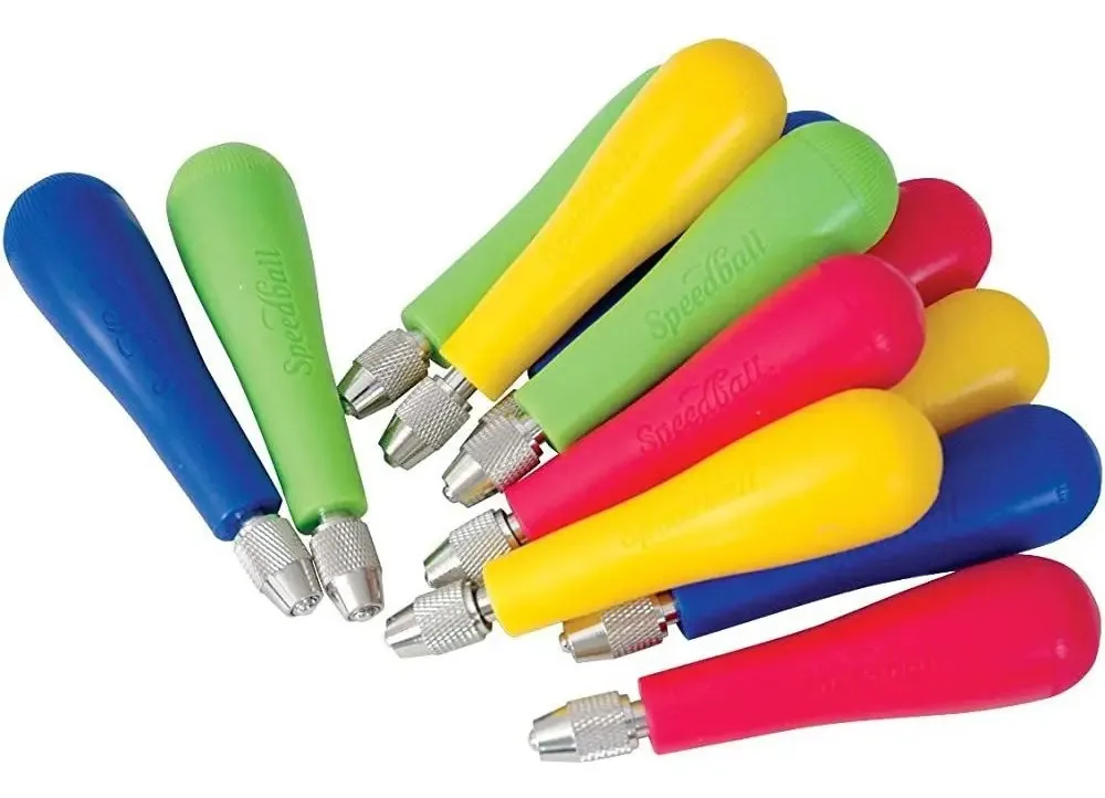 Alças de corte de linóleo ajustáveis Speedball, cores variadas