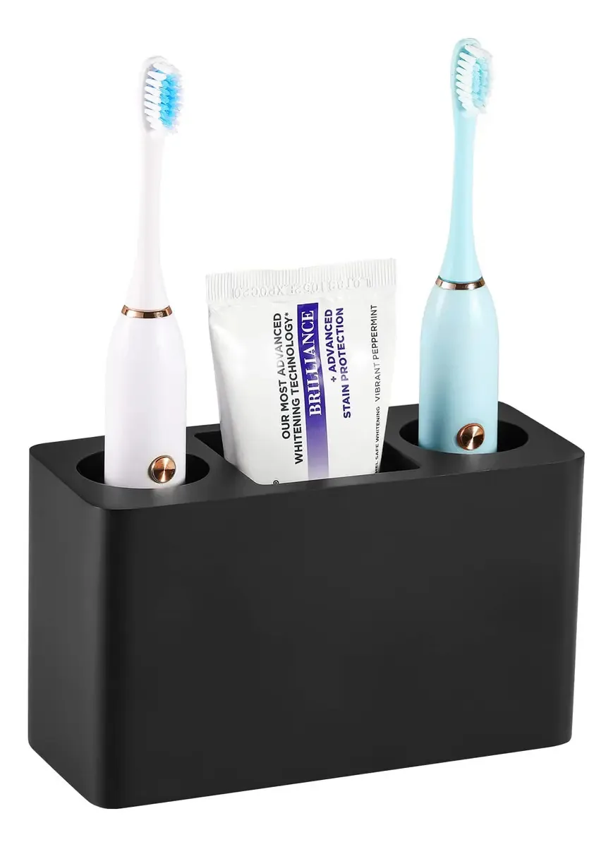 Suporte de banheiro para escovas de dentes e pasta de dente