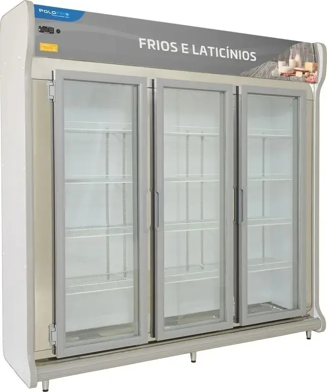 Auto Serviço 2,0m 3 Portas Polofrio Frios E Laticínios Cor Cinza