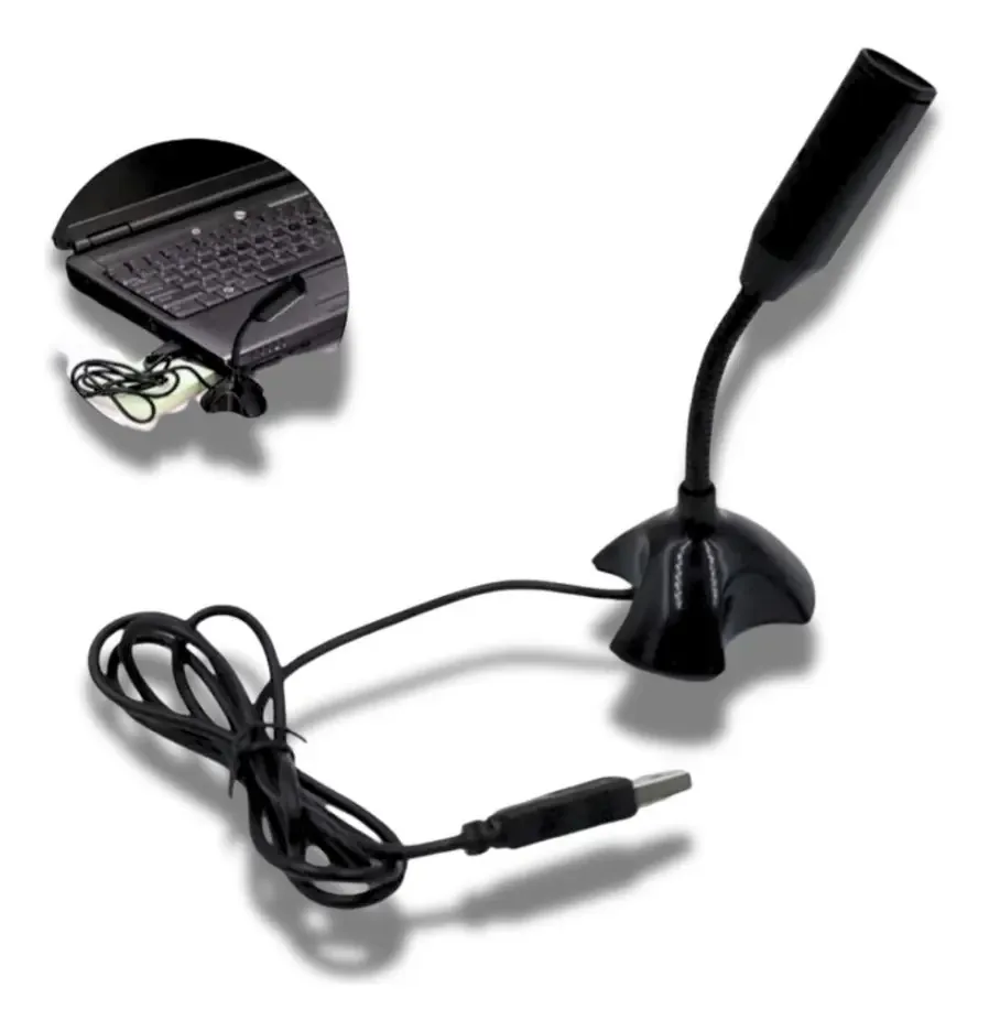 Microfone De Mesa Suporte Usb Le 917 Pc Notebook L 360