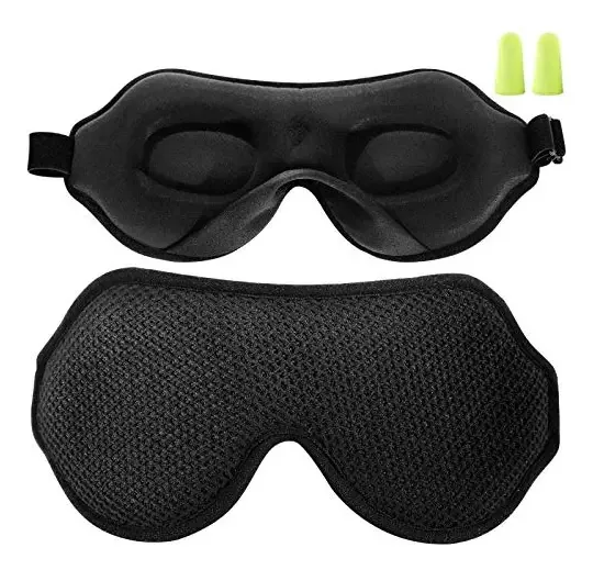 Máscara de dormir, máscara de dormir 3D, 100% protetores para os olhos, bloqueador de luz, supermacia, confortável e ajustável. Para viagens, trabalho, cochilos