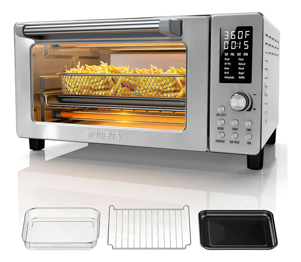 Nuwave Bravo Pro - Combinação de fritadeira e torradeira. Cor: Preto