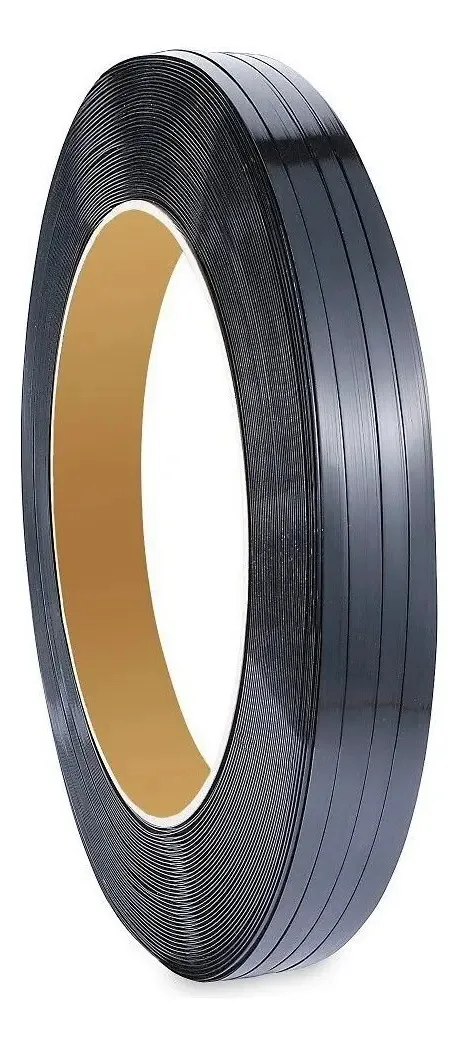 Pulseira de polipropileno preta de calibre 1/2 48 de 1.260 metros