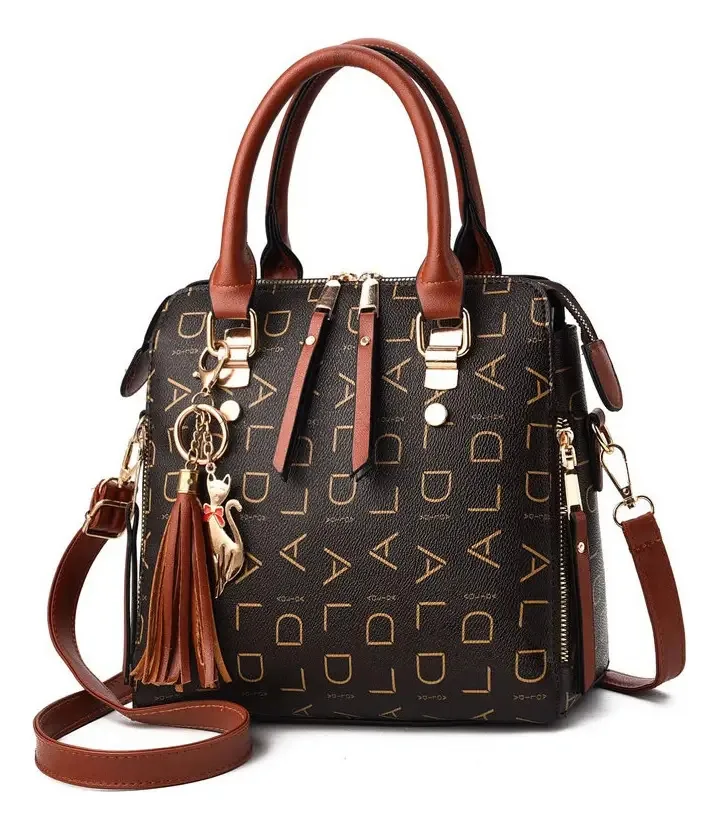 Bolsas Femininas Luxo Crossbody Bolsas Totes Macio Couro Cor Café/preto