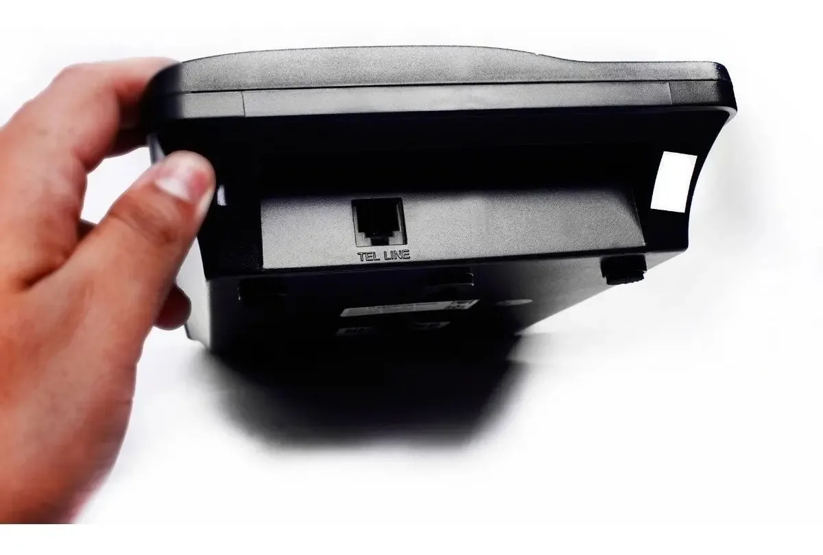 Telefone de mesa com identificador de chamadas LCD