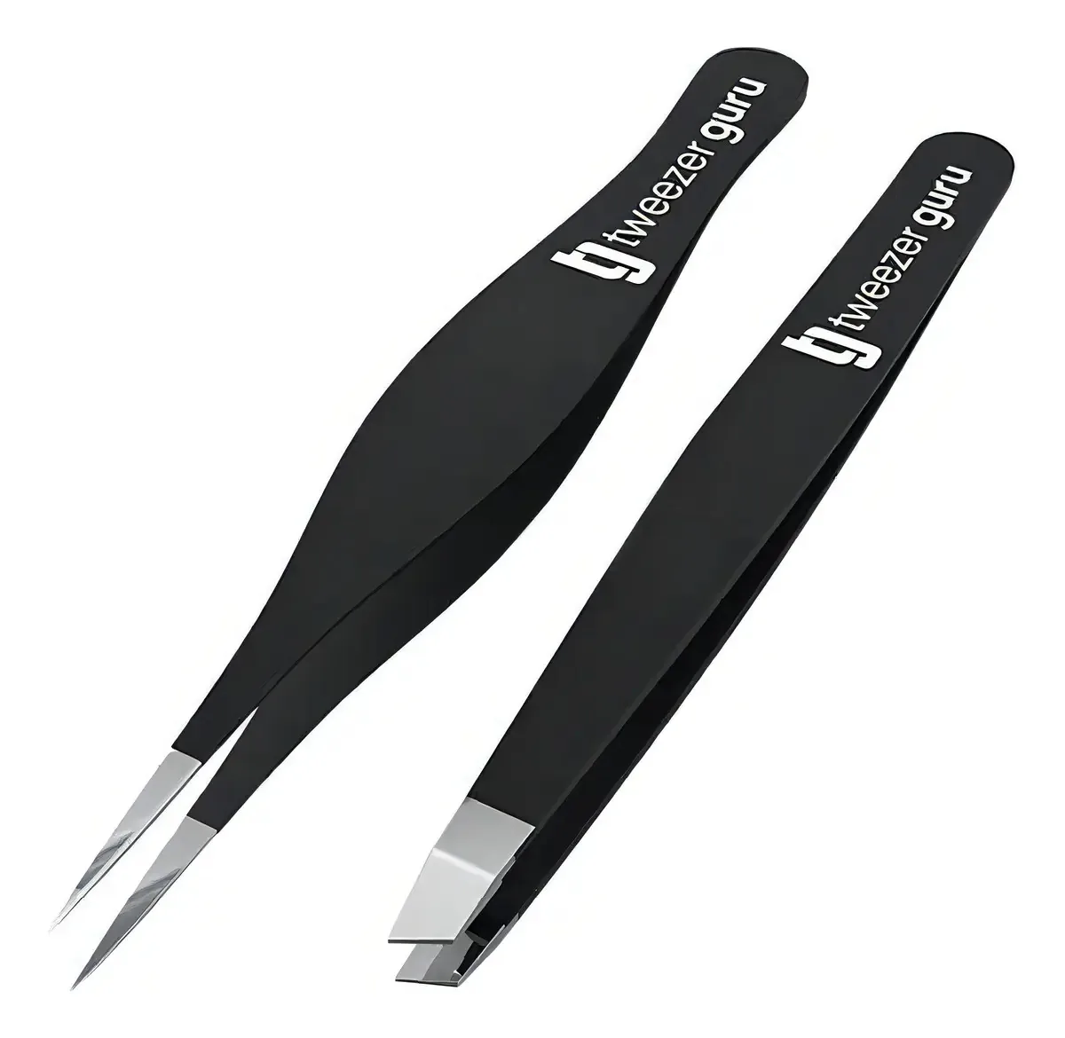 Pinças de sobrancelha Tweezer Guru Precision - Conjunto de pinças