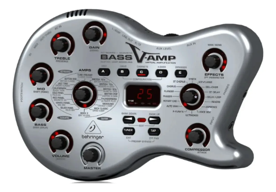 Behringer Bass V-amp Pro LX1b - Processador de efeitos de baixo
