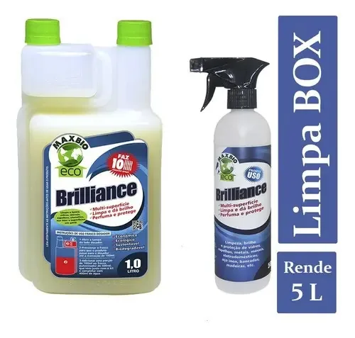 Limpa Vidro Tira Manchas De Box Banheiro Concentrado Faz 5l