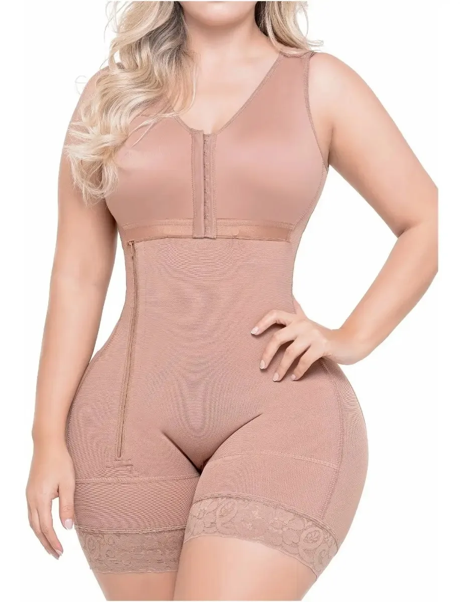 Cintas modeladoras colombianas Sonryse 053, tipo de corpo feminino, cor moca, tamanho: 2xg