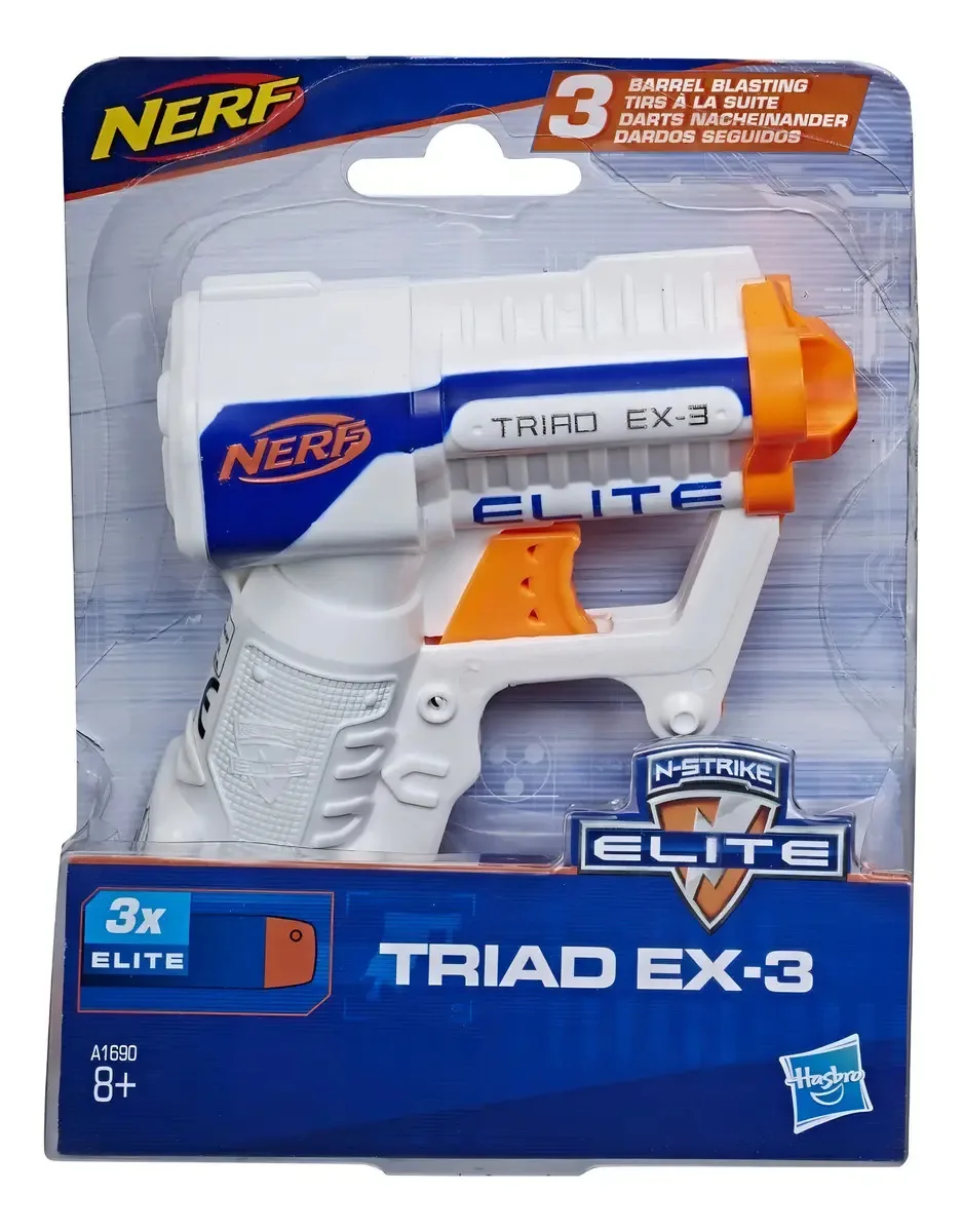Lançador de armas de dardos Nerf N-Strike Elite Triad Ex3