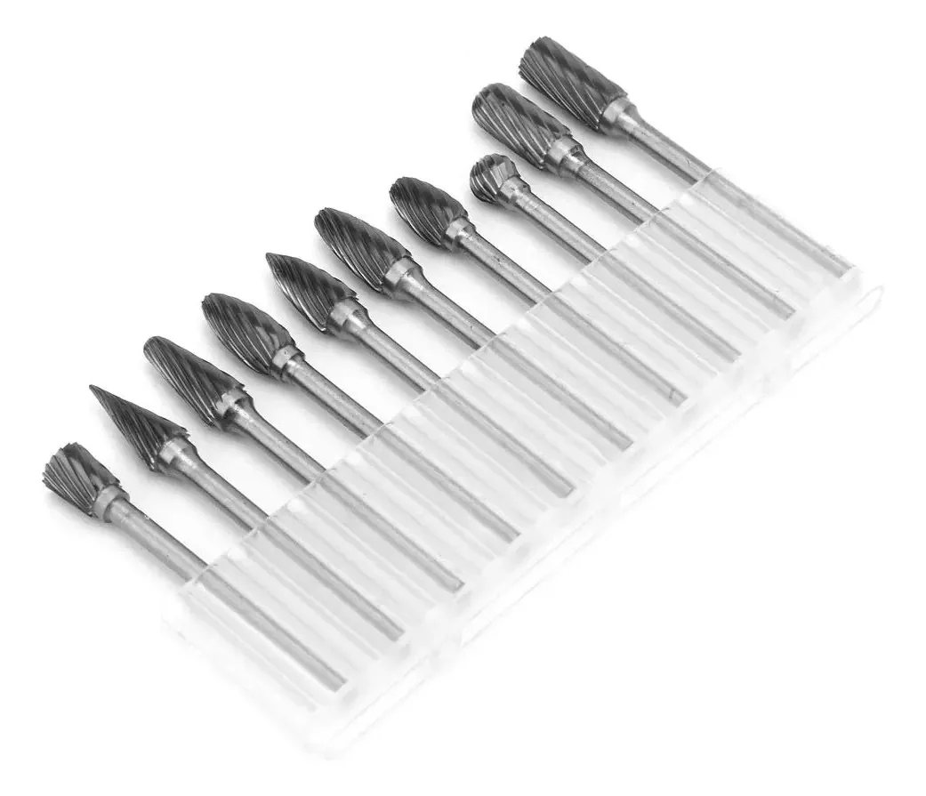 Lima de Carboneto de Tungstênio 10 Peças para Gravação CNC