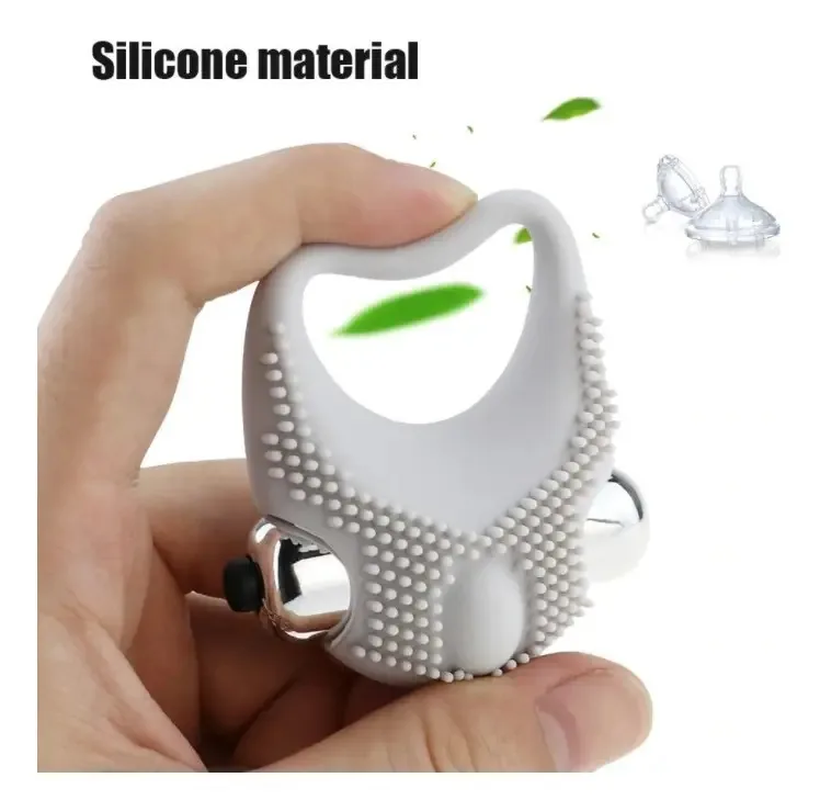 Anel vibratório de silicone branco