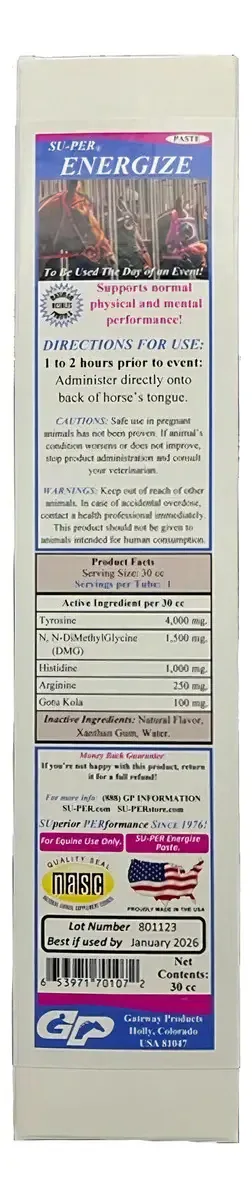 Cavalos de corrida Super Energize Dmg Aminoácidos 30 ml
