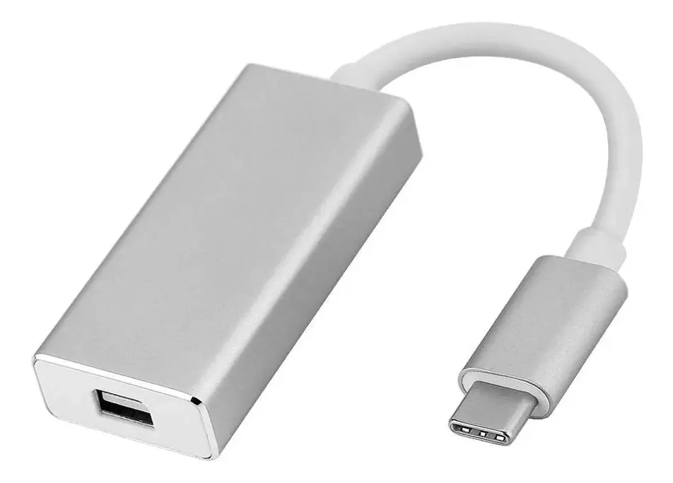 Adaptador Yosoo- USB-C para Mini Displayport, adaptador USB tipo C para Mini Displayport Adaptador USB 3.1 tipo C para Mini Dp Adaptador USB-C para Mini Dp For (prata)