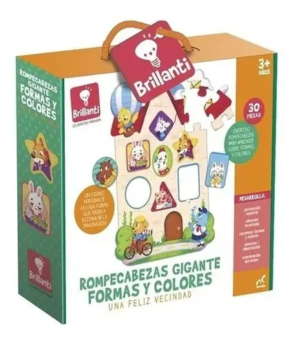 Novidade brilhante em formas e cores de quebra-cabeças gigantes