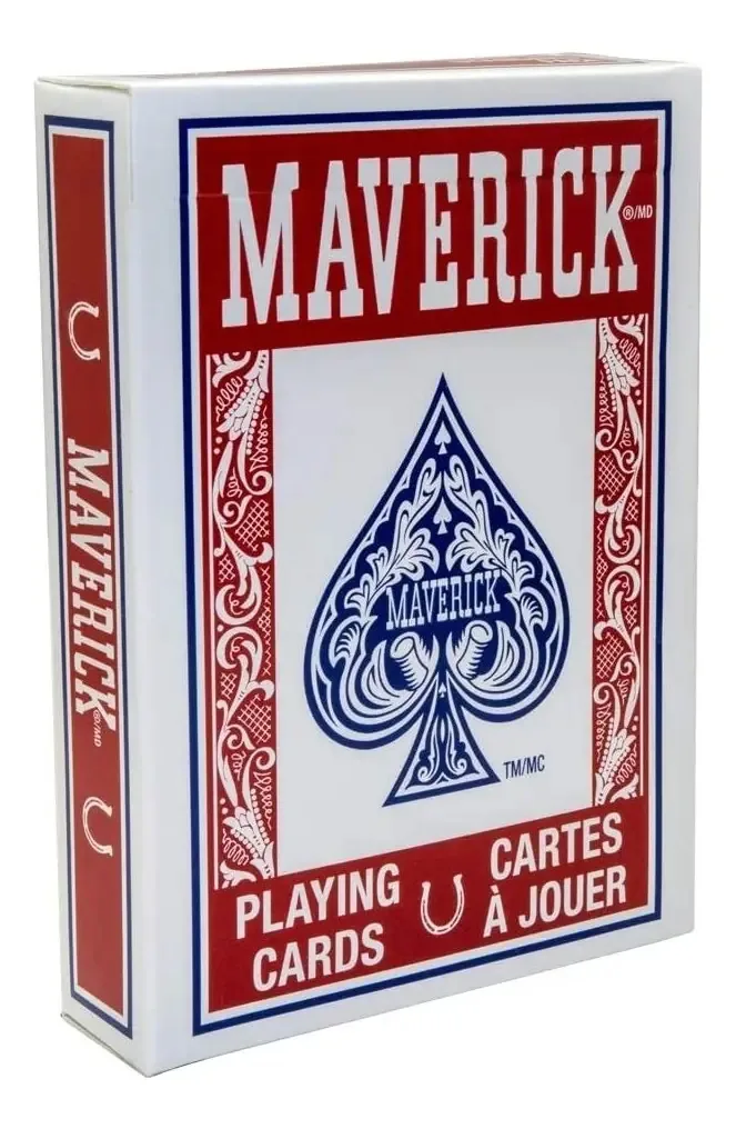 Jogo De Cartas Baralhos De Poker Novelty Maverick 12 Baralhos Cor Do Verso Azul E Vermelho