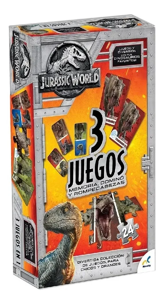 3 Jogos de Memória, Dominó e Puzzle Novelty Age 3