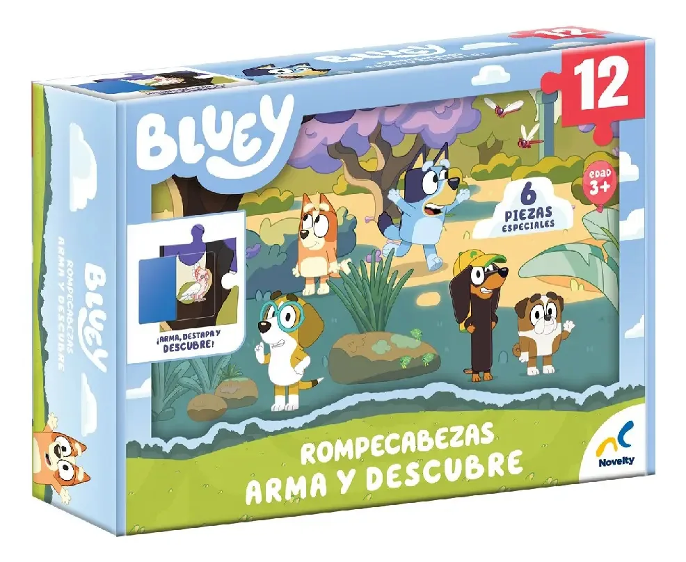 Arma Bluey de 12 peças e quebra-cabeça infantil Discover