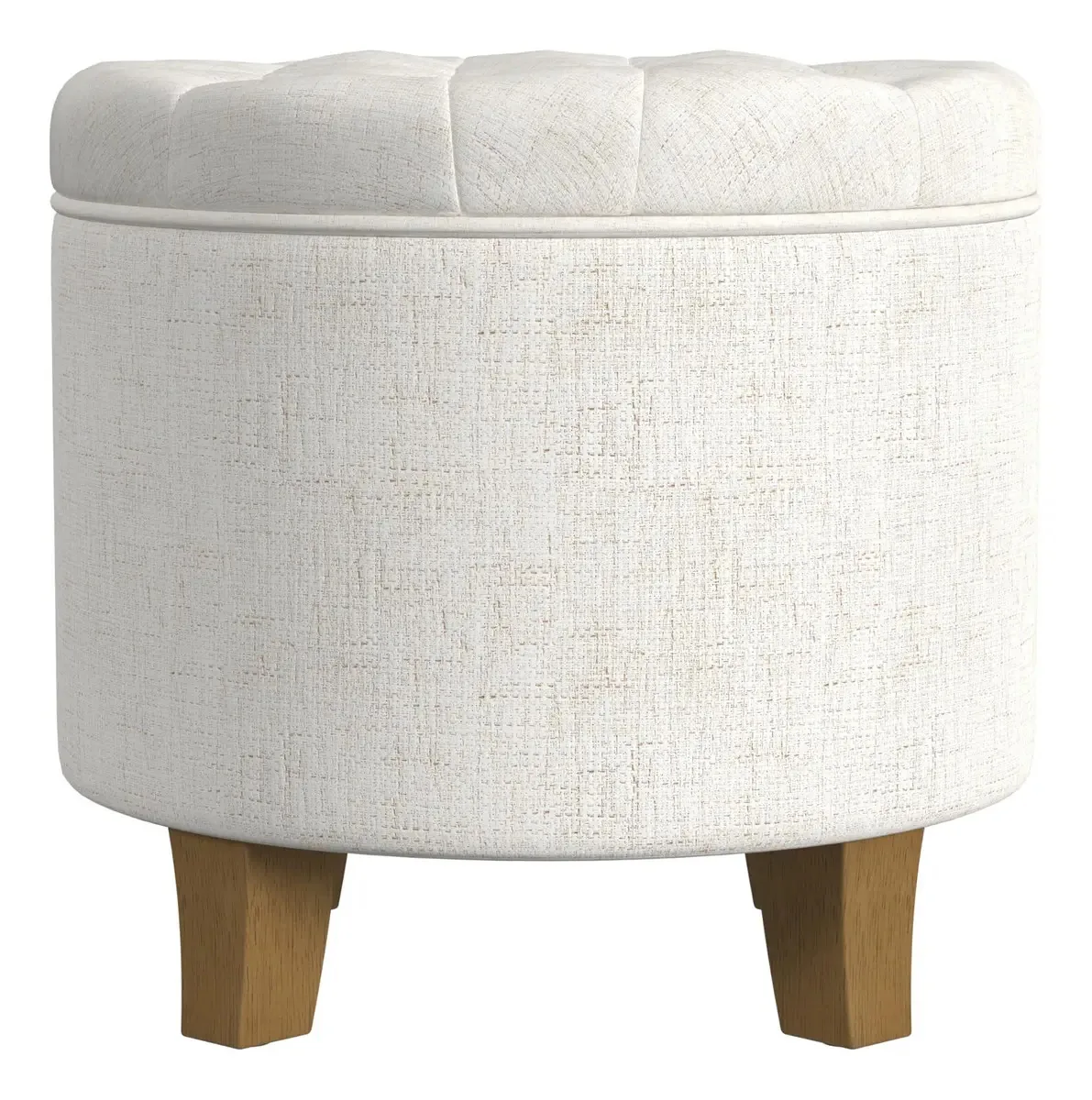 Decoração de casa Homepop | Pufe estofado redondo Cope