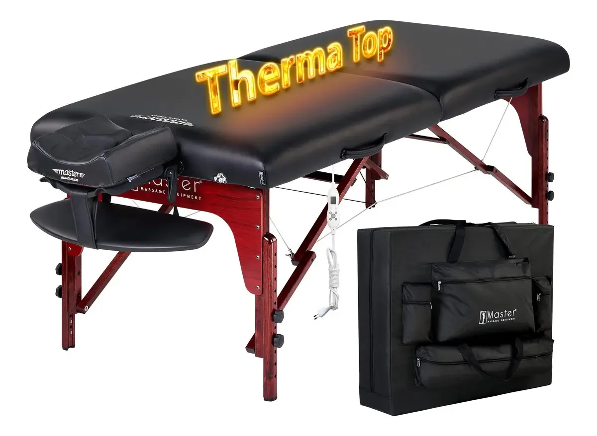 Mesa de massagem Montclair Thermatop Master Massage Porta. Cor: Preto