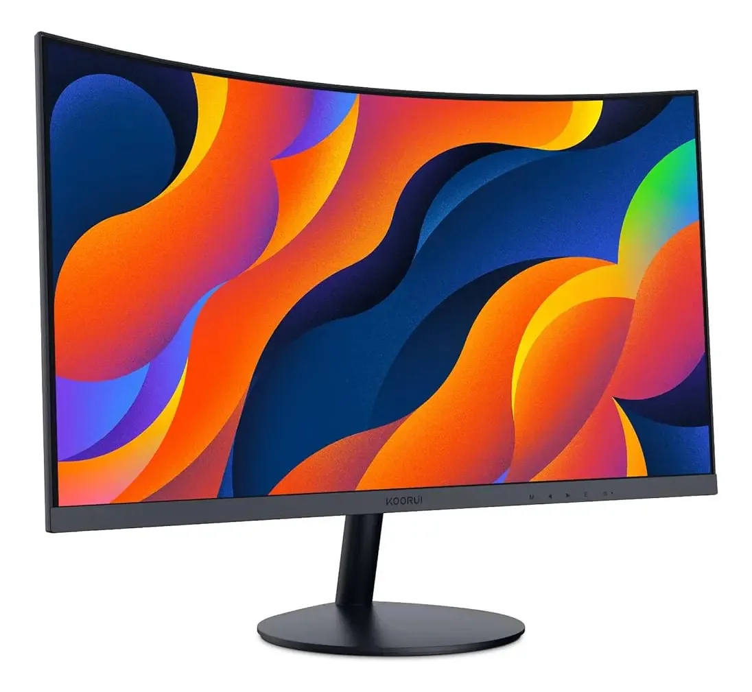 Monitor de computador curvo Koorui de 24 polegadas: Monitor