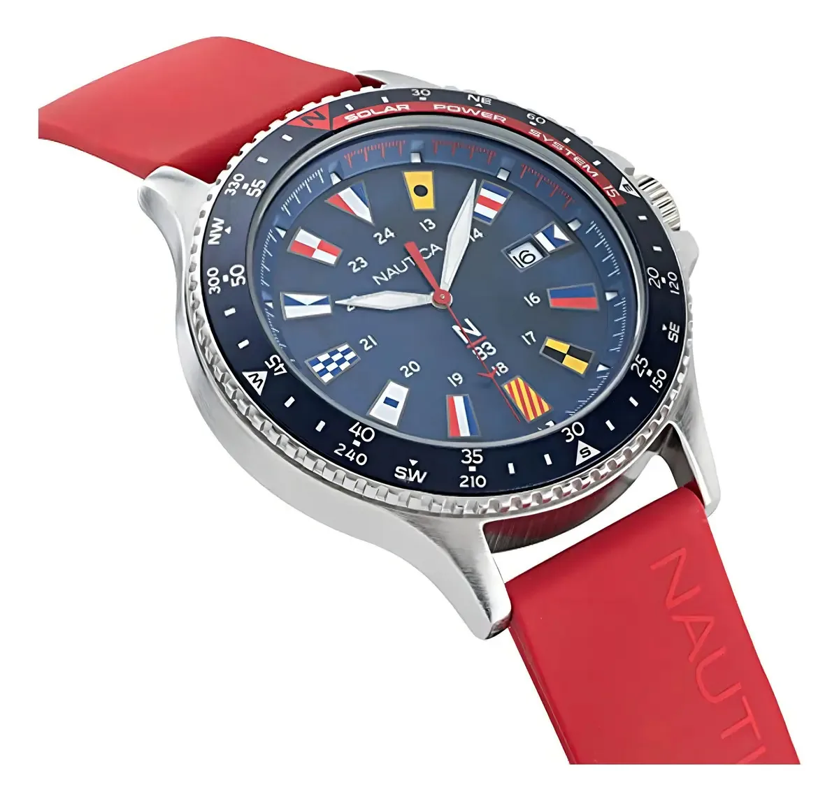 Relógio masculino Nautica Napcba131 vermelho