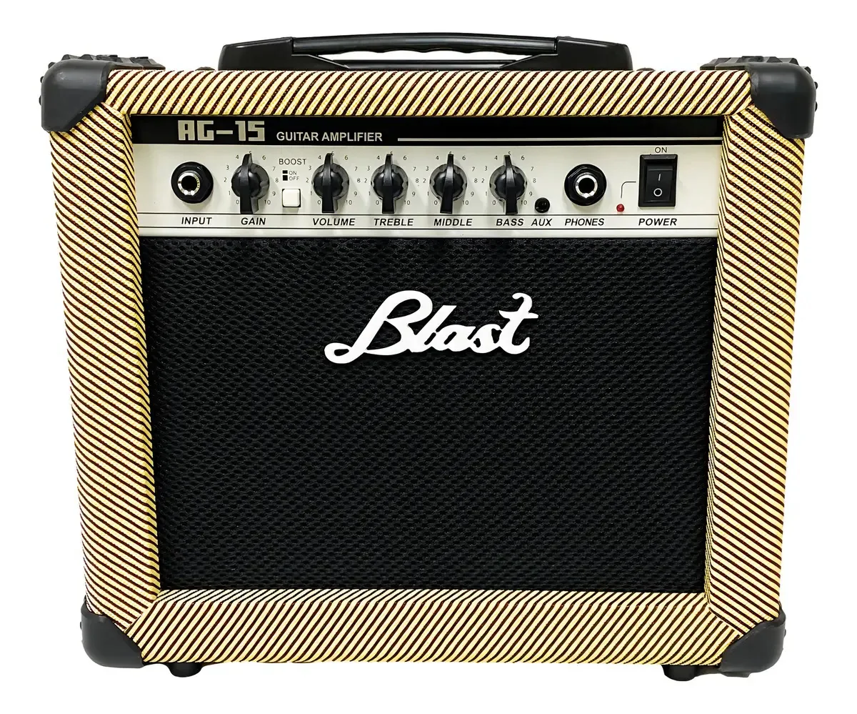 Amplificador de guitarra de 15 watts - cor bege