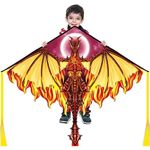 (ardente) — O colorido Life Dragon Comet da Mint para crianças e adultos, o melhor papagaio de Delta Beach, fácil de pilotar, corda de pipa de 90 m incluída