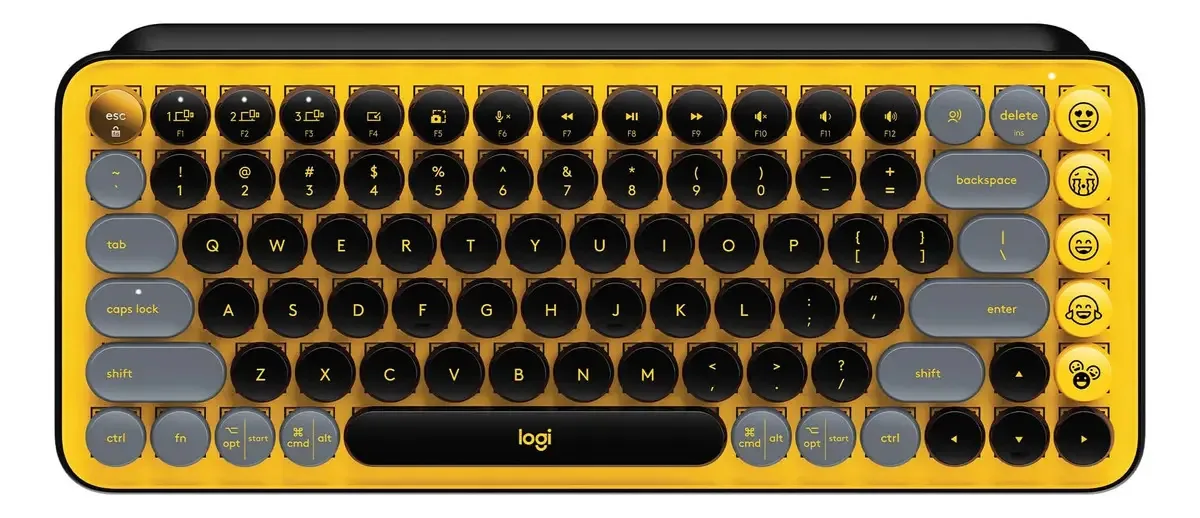 Teclado mecânico sem fio Logitech/amarelo
