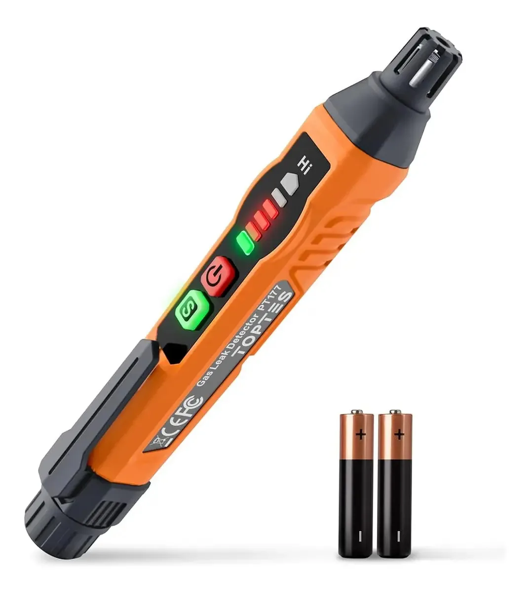 Detector de vazamento de gás portátil com alarme visual e sonoro