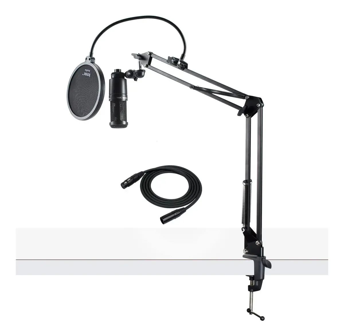 Microfone condensador Audio-Technica At2020 com suporte e