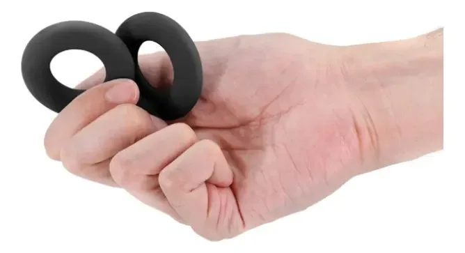 Anéis de pênis de silicone Duo - Renegade Erectus Black