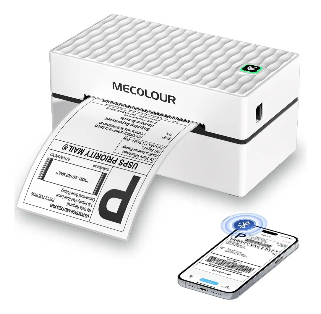 Impressora de etiquetas térmicas Bluetooth Mecolor Gd41 | Logística, inventário e preços ideais | Imprime super rápido
