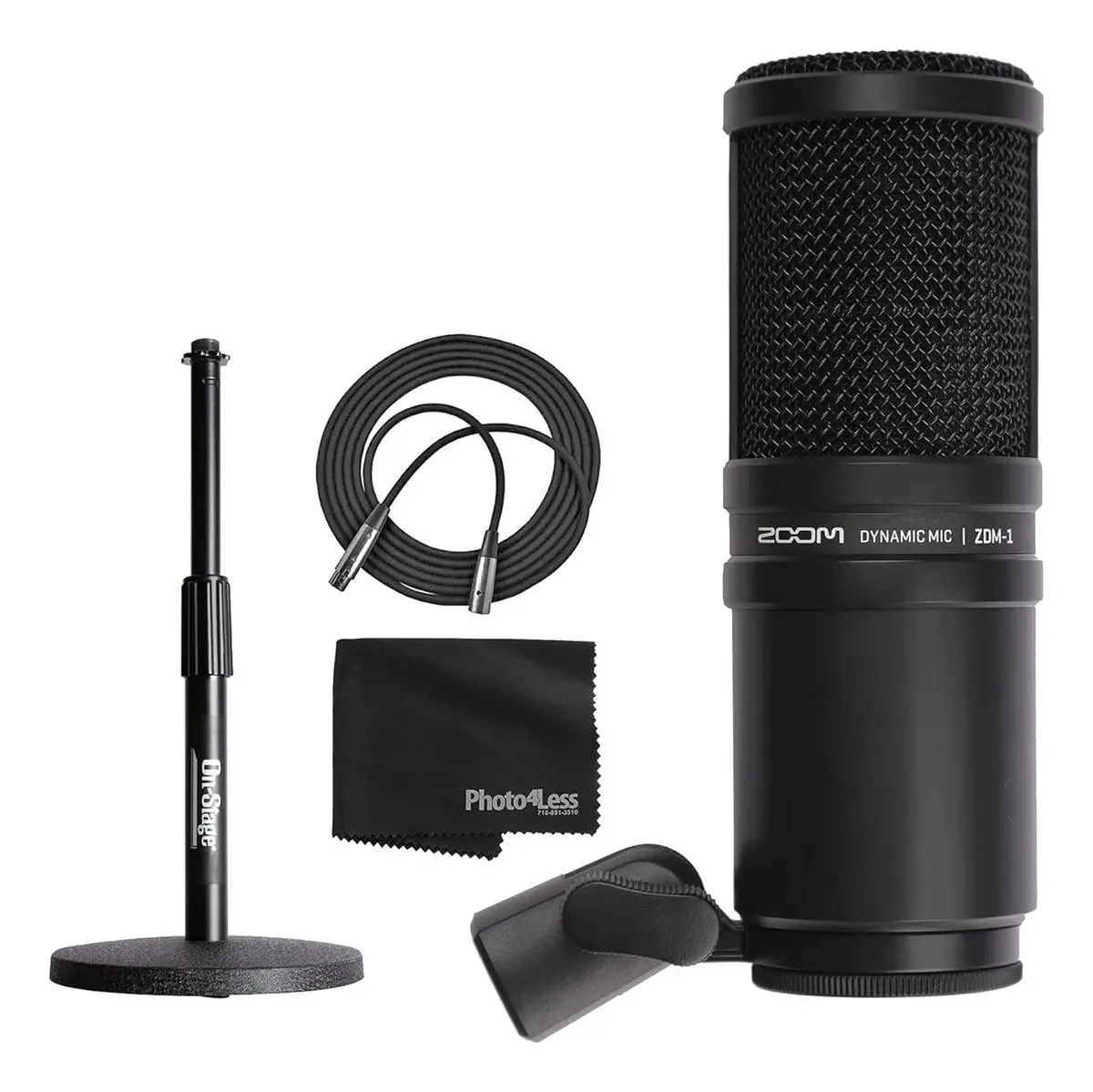 Microfone dinâmico Zdm 1+suporte de microfone