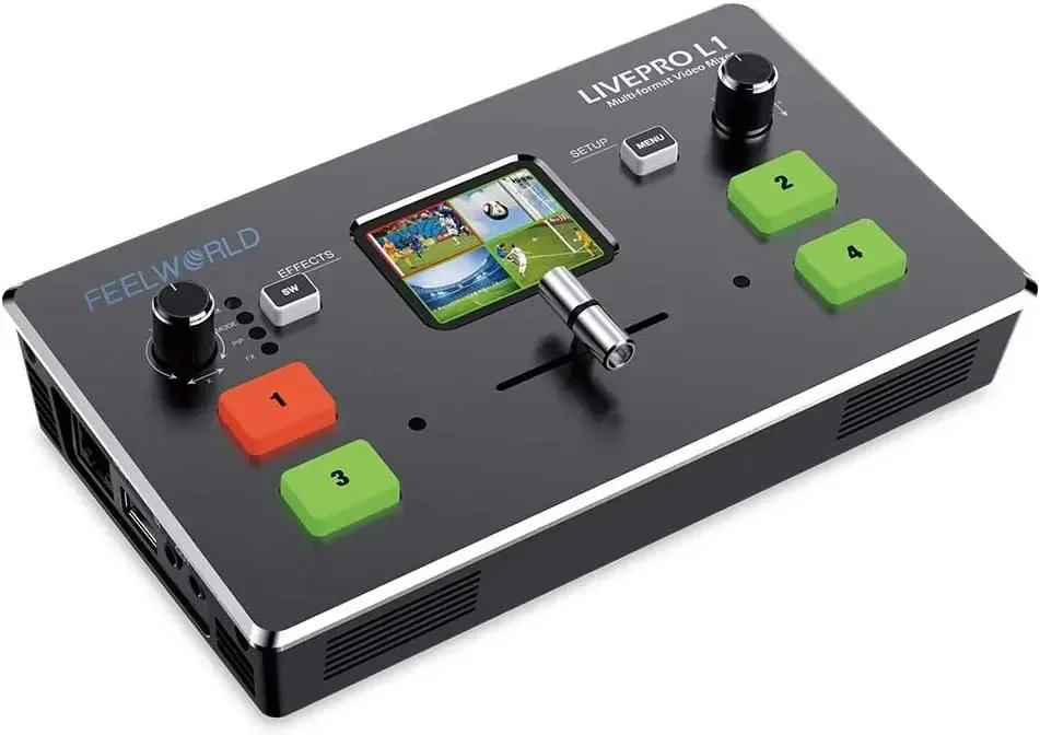 Mixer de vídeo Feelworld Livepro L1, 4 entradas HDMI, HD