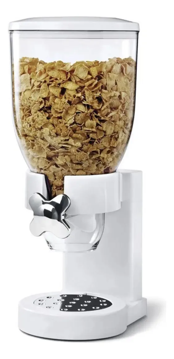Dispensador de cereais de frutas secas para alimentos individuais branco