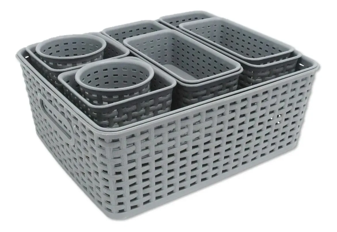 Conjunto organizador de cestos e cestos de 10 banheiros multiuso para cozinha