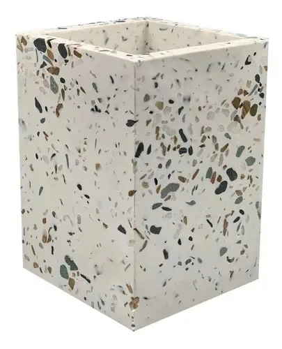 Copo porta-escovas de dentes de cerâmica 10x7,5 cm Terrazzo Color
