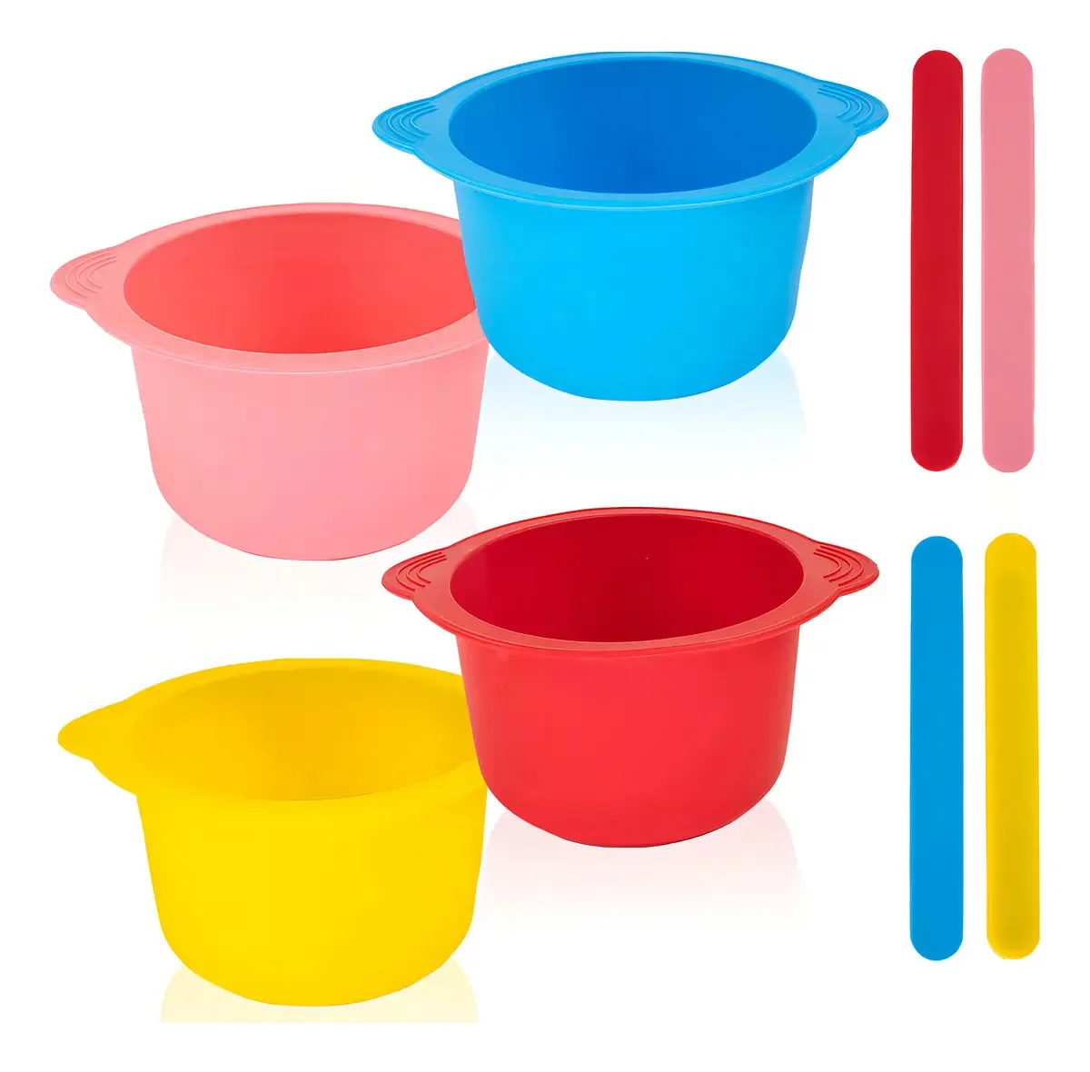Forro de aquecimento de cera de silicone de 4 peças, forro C