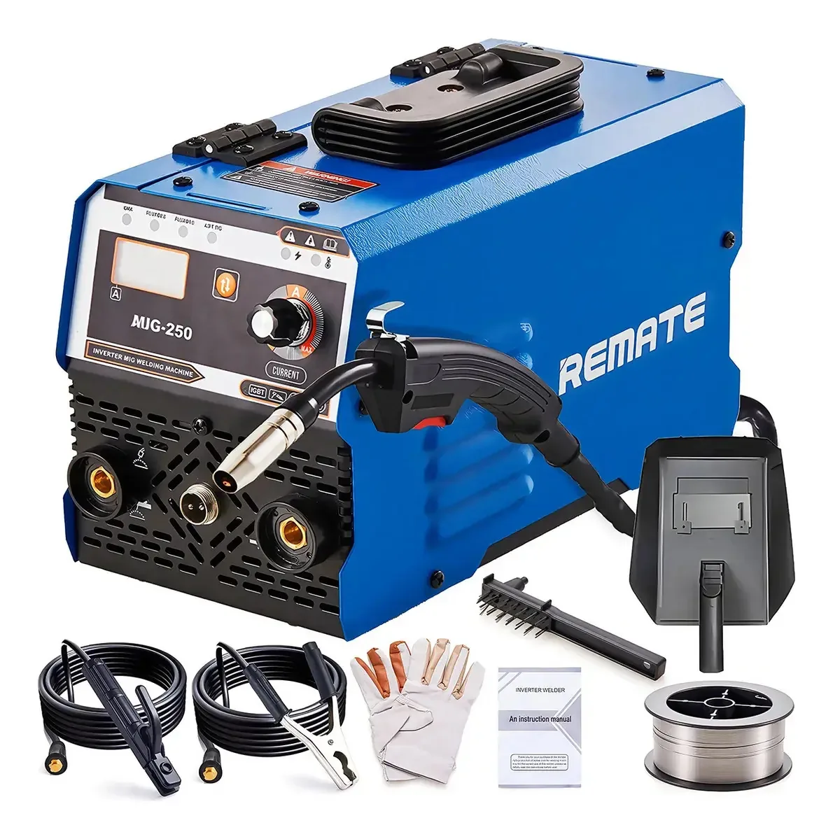 Máquina de solda inversora portátil, Máquina de solda inversora REMATE Mma Mig Tig 3 em 1, Máquina de solda 140A, Máquina de solda inversora, para soldagem industrial, manutenção doméstica