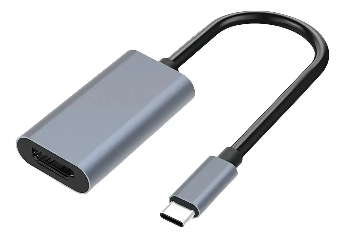 Adaptador USB tipo C Cabo HDMI para celular Cabo adaptador USB tipo C para HDMI 4k (4096x2160) 60 hz 1080p Full Hd para Mac iPad TV cor cinza