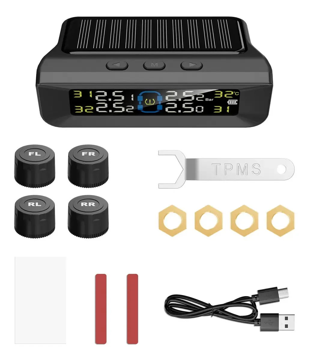 Savefree Solar Pressão e Temperatura dos Pneus 4 Pneus TY-33