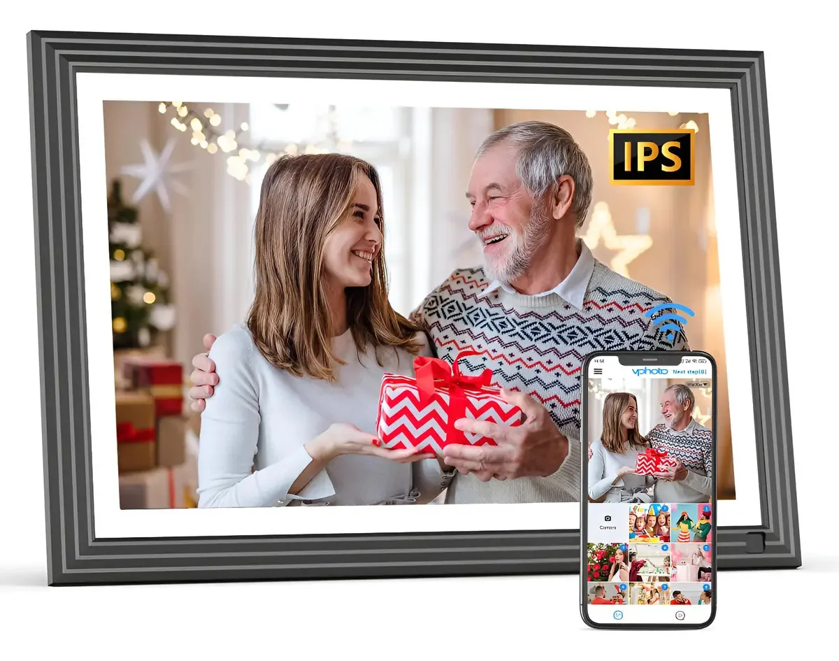 Moldura fotográfica digital sem fio Wifi 32Gb de 10,1 polegadas