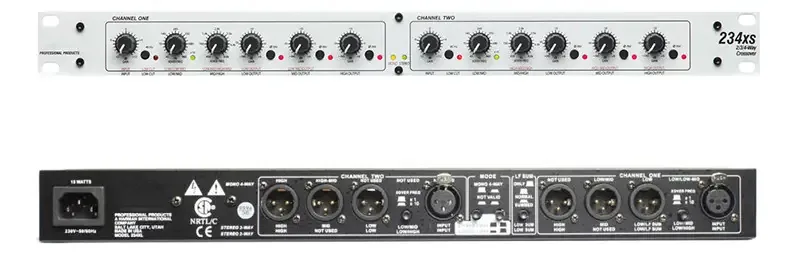 Crossover de áudio profissional de 3 vias 234xs