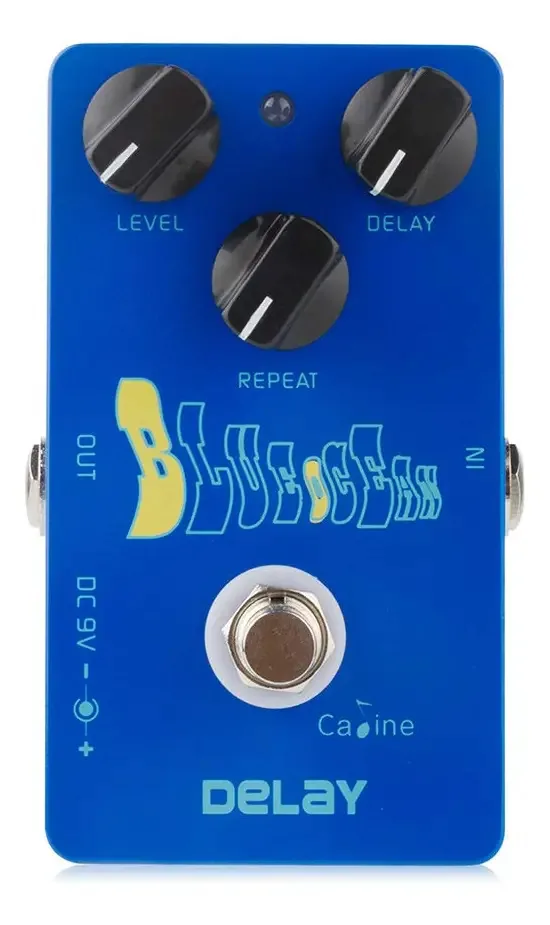 Pedal de efeitos de guitarra digital Caline Delay Blue Ocean. Cor Verde escuro