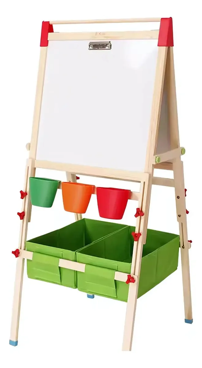 Quadro branco infantil com organizador, cor branca