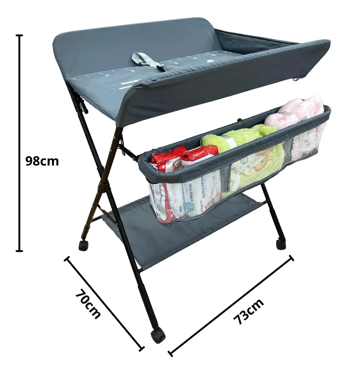 Vestiário dobrável Cobaby Giraffe Grey para bebês