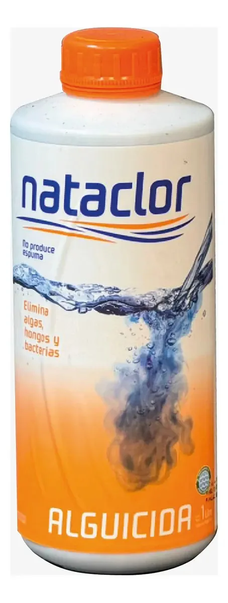 Algecida Nataclor de 1 litro para piscinas — elimina e previne algas, ação prolongada — Ideal para manter piscinas cristalinas e seguras