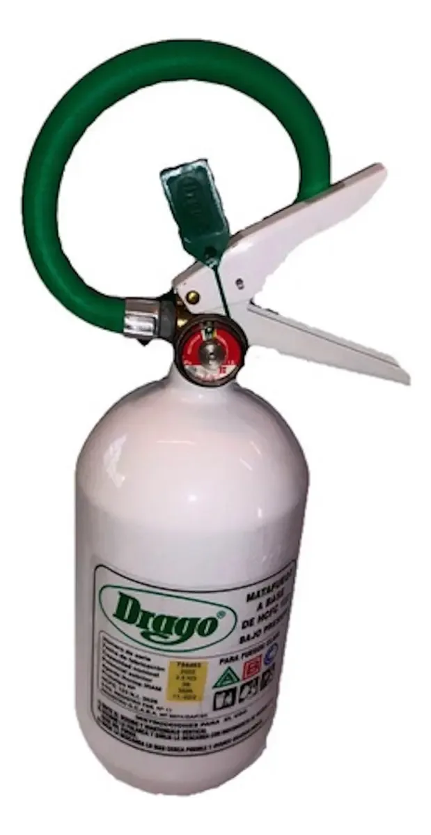 Extintor de incêndio Drago HCFC Blanco halogéneo classe A 2.5kg adequado para carros